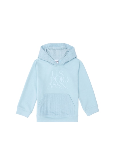 U.S. Polo Assn. Kız Çocuk Su Yeşili Kapüşonlu Sweatshirt 50290722-VR083