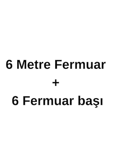 Beyaz Metrelik Fermuar 6 Metre + 6 Fermuar Başlığı 01 Beyaz