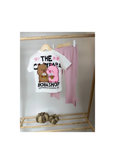 Poala Kids Capybara Tayt Takım Çok Renkli