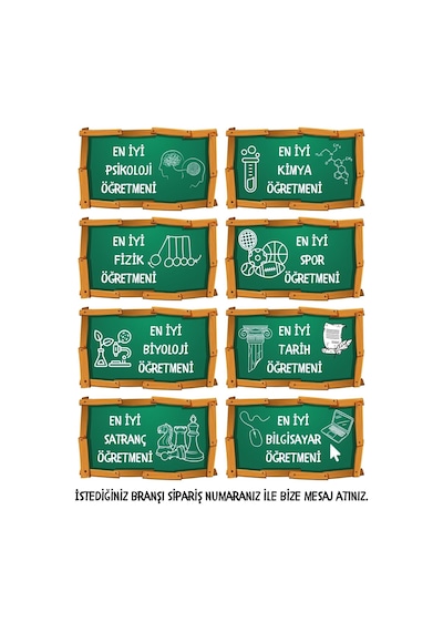 Öğretmenlere Özel İsimli Branş Tasarımlı Kupa Bardak Yeşil