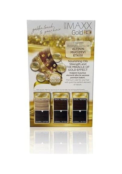 Serisi 24k Altın Parçacıklı Serum İle 1 Kutu 2 X 50 Ml Ve Geliştiriciler Saç Boyası Yoğun Küllü Açık Kumral 8.11
