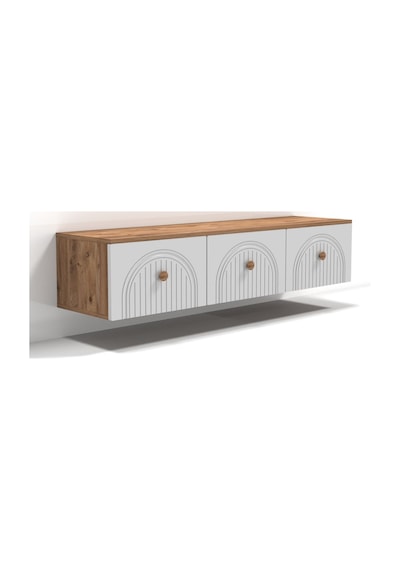 Bohem Tarz 135cm 3 Kapaklı Mdf Kapak Tv Ünitesi Atlantik Çam