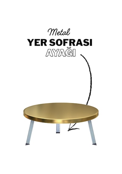 25 Cm Metal Yer Sofrası Ayağı - Katlanır Metal Sini Altı Takımı 4 Adet Metal Katlanır Sehpa Ayağı Katlanır Ayak Parmak İzi Bırakmaz Inox Parmak İzi Bırakmaz Inox