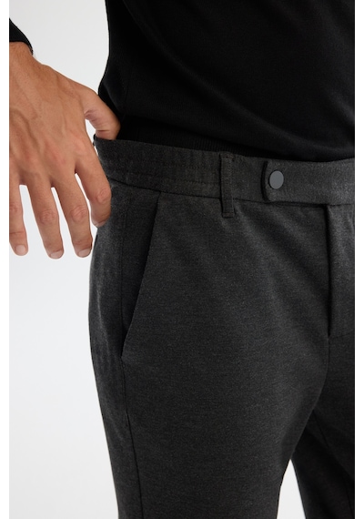 Avva Erkek Antrasit Yanı Lastikli Örme Elastan Slim Fit Pantolon A42y3053