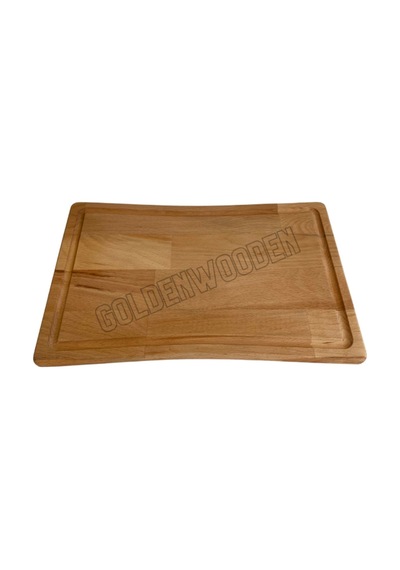 Doğal Ahşap Sunum Tabağı Iç Bükey Ahşap Sunumluk Kayın/gürgen Boy:38cm En:25cm