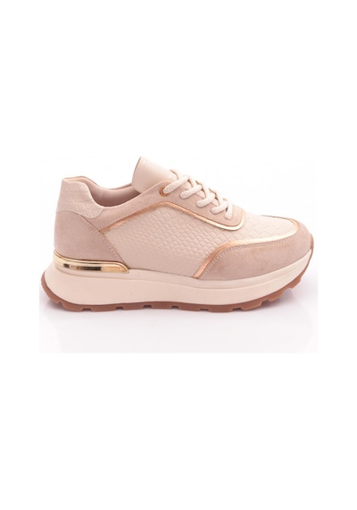 Dgn 81185 Kadin Sneaker Ayakkabi Bej