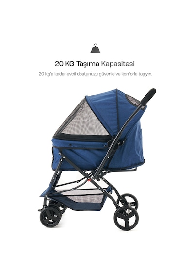 Justie Pet Collesium Kedi & Köpek Arabası 76 x 52 x 95 CM
