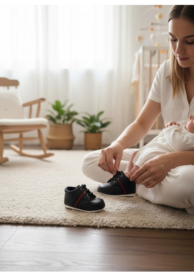 Balbeybi Bebek Ayakkabısı İlk Adım Kaydırmaz Taban Ortopedik Günlük Spor Patik Siyah
