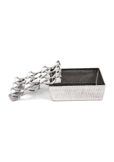 Metal Ağır Zamak Döküm Çok Kullanışlı Cafe - Restaurant - Mekan Kare Küllük Metal Gümüş Kare