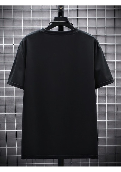 Uyguntarz Unisex Dağ Baskılı Oversize Tshirt Siyah