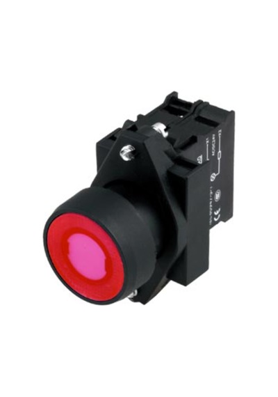 Siemens 3sb6113-0db20-1ca0 Buton Komple Işıklı Yaylı 24v Ac/dc Plastik Kırmızı 1nc