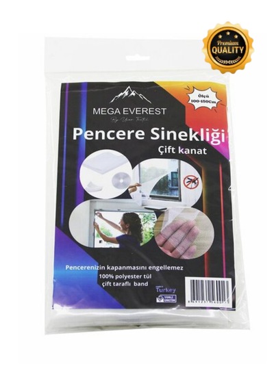 100x150cm Çift Kanat Pencere Sinekliği %100 Polyester Tül & Çift Taraflı Bant Hediyeli Beyaz 100x150cm Çift Kanat Pencere Sinekliği %100 Polyester Tül & Çift Taraflı Bant Hediyeli Beyaz