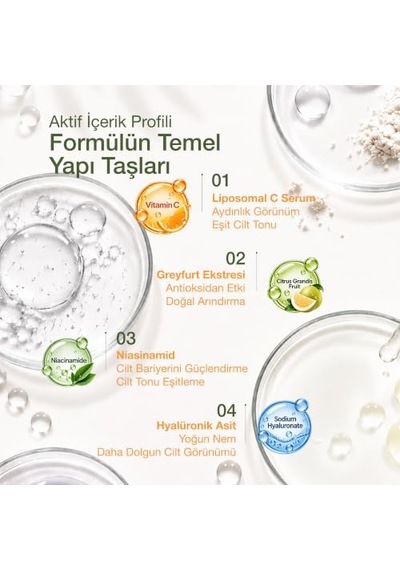 Kiperin Liposomal C Serum 30 Ml Lipozomal C Vitamini İçeren Aydınlatıcı Yüz Serumu, Cilt Tonu Dengeleyici Bakım, Niasinamid & Hyaluronik Asit İle Greyfurt, Maca Ve Meyan Kökü Ekstraktlı