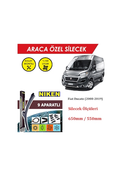 Fiat Ducato Ön Cam Silecek Takımı 2008-2019 Fiat Ducato Ön Cam Silecek Takımı 2008-2019