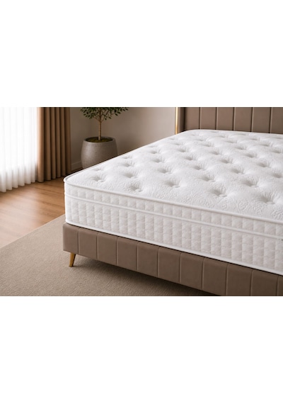 Starline Plus Fermuarlı Pedli Ultra Full Ortopedik Yaylı Yatak 30 Cm Tek Ve Çift Kişilik Beyaz
