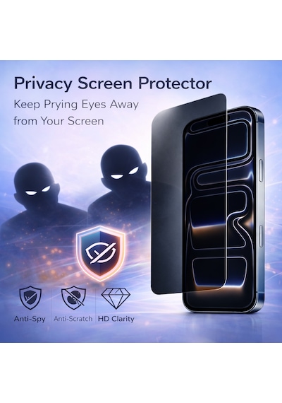 Apple iPhone 17 Pro Max Uyumlu Hayalet Ekran Koruyucu Gizli Privacy