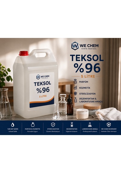 %96 Denatüre 5lt Parfüm Kozmetik Sterilizasyon Dezenfektan & Laboratuvar Amaçlı