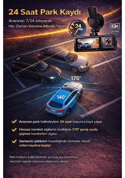 K17 4k Araç Kamerası Ön-arka Çift Lens Wifi Gps Dash Cam Gece Net Kayıt Araç İçi Güvenlik Kamerası