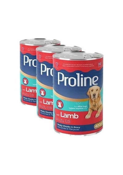 Kuzu Etli Gravy Yetişkin Köpek Konservesi 400 Gr 3 Paketi