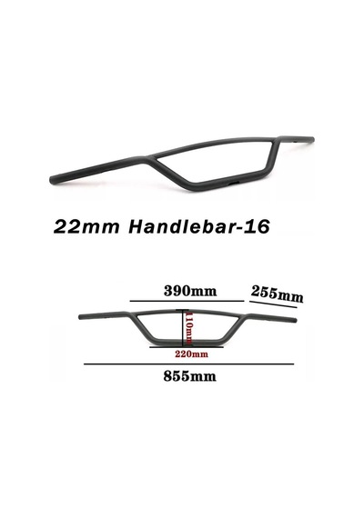 Chopper Cafe Racer Direksiyon Universal 22 Mm Siyah 016b