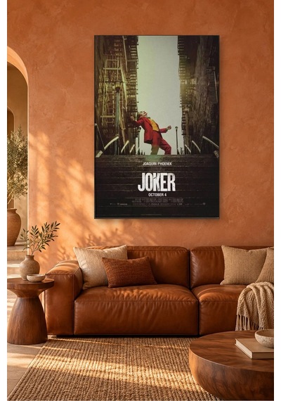 Fida Merdivenlerde Dans Eden Joker Film Afişi Canvas Tablo Çok Renkli