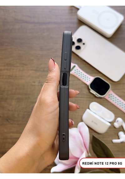 Redmi Note 12 Pro 5g Uyumlu Kamera Korumalı Darbeye Dayanıklı Renk Atmayan Keep Silikon Kılıf Siyah