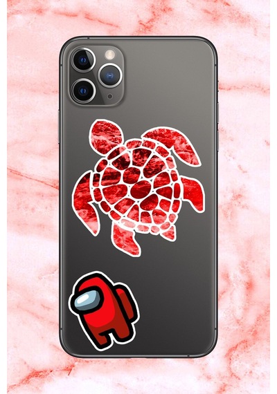Kırmızı Temalı Laptop Notebook Tablet Sticker Seti 18 Adet Diğer