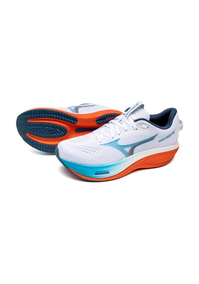 Mizuno Wave Rider 30 Erkek Koşu Ayakkabısı Beyaz / Turuncu Çok Renkli