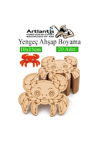 Ahşap Boyama Deniz Canlıları 20 Adet 10x15cm Boyama Figürü Etkinlik Çoçuk Gelişim Motor Beceri Kreş Anasınıfı Yeşil