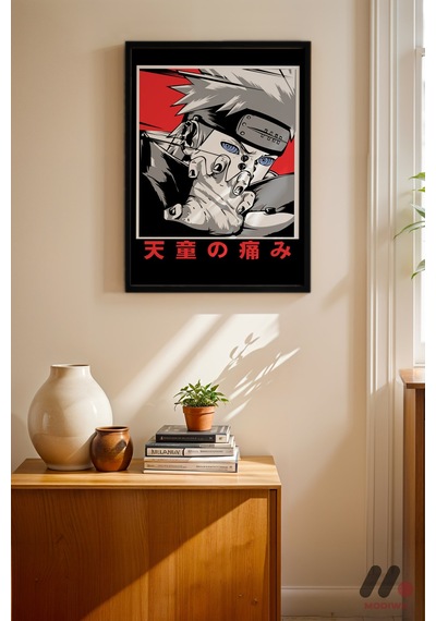 Naruto Pain Poster, Siyah Çerçeveli Duvar Tablosu - Anime Severlere Özel Hediye