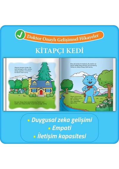Adeda Kitapçı Kedi-Gelişimsel Hikayeler Serisi-1