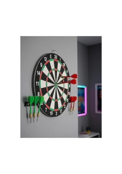 Şık Tasarımlı Dart Tahtası 12 İnç Dayanıklı Ahşap Gövde Belirtilmemiş