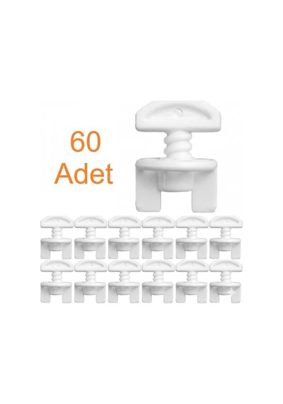 Smartizi 60 Adet Perde Korniş Sonlaması Perde Stopu Standart