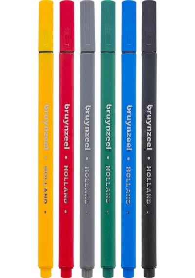 Bruynzeel Fineliners 6'Lı Temel Renkler Kalem Seti 60241006