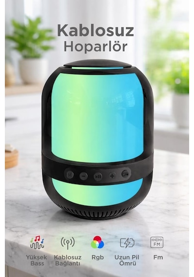 Torima GTS-2149 Bluetooth 5.0 Taşınabilir RGB Işıklı Kablosuz Hoparlör