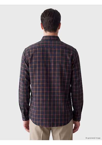 Lcwaıkıkı Classic Kahverengi Regular Fit Gabardin Erkek Gömlek