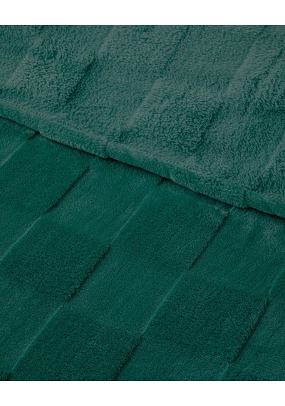 English Home Classic Check Jakarlı Supersoft Tek Kişilik Battaniye 150x200 Cm Koyu Yeşil Koyu Yeşil