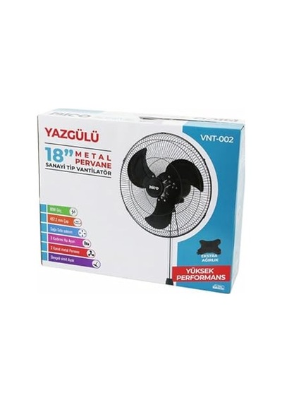 Ayaklı Vantilatör 140cm 3 Kademeli 3 Metal Kanatlı 80w Güçlü Fan 18 Inç