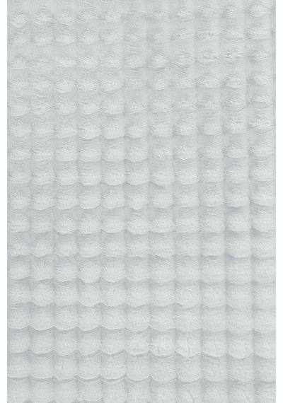 Raschel Carpet Balat Halı 3'lü Kaymaz Taban Bubble Peluş Banyo Paspası Beyaz 50x50 Yuvarlak -50x50 Ve 50x70 Beyaz