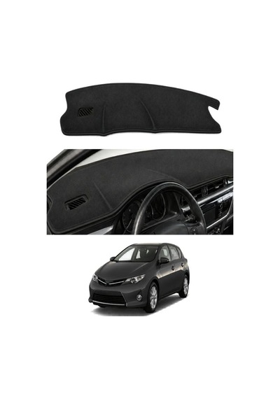 Toyota - Auris 2012-2018 Uyumlu Torpido Koruma Kılıfı - Siyah Şeritli