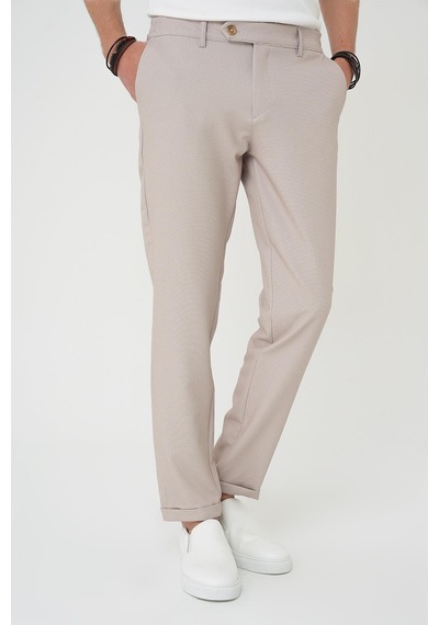 Efor Comfort Fit Beli Lastikli Bej Jogger Pantolon P 1181 Bej