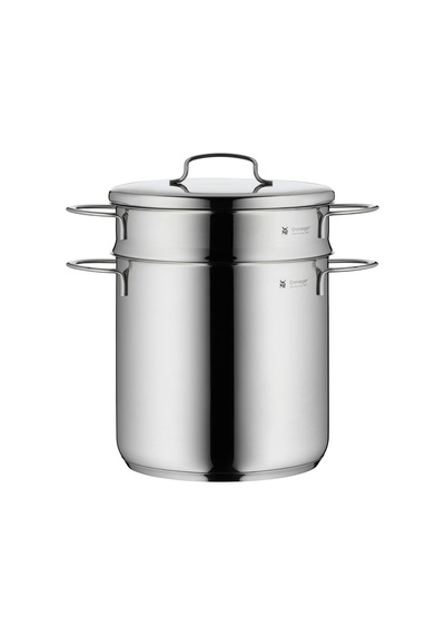 Mini Makarna Tenceresi, 18 Cm, 3 L, Metal Kapaklı Ve Süzgeç Sepetli, Cromargan Yüksek Kaliteli Parlak Paslanmaz Çelik, İndüksiyon Uyumlu, İstiflenebilir Çok Renkli