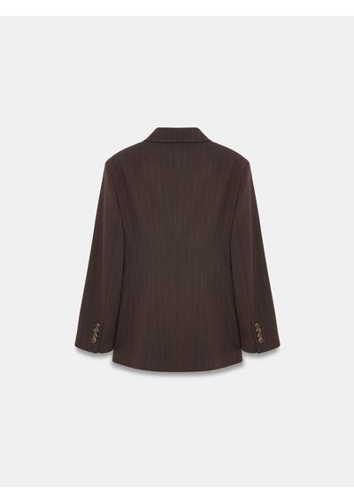 Dilvin 60835 Kruvaze Blazer Ceket Kahve