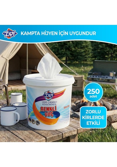 Güçlü Leke Çıkarıcı Islak Kova Mendil 250 Adet, Yağ Kir Ve Zorlu Yüzey Lekeleri İçin Pratik Temizlik Mendili 1'li, Leke Çıkarıcı