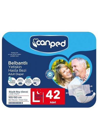 Canped Belbantlı Yetişkin Hasta Bezi Gece L 42'li