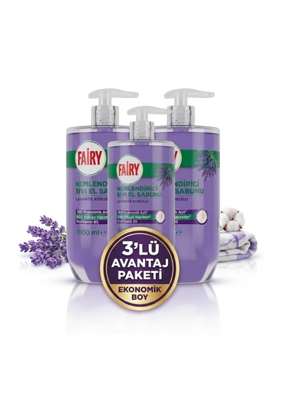 Fairy Sıvı El Sabunu Lavanta 3x1000 Ml