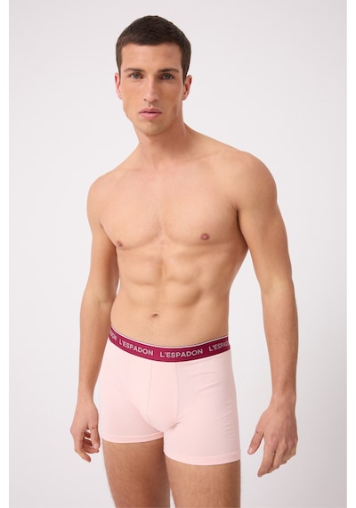 L'espadon Maritime Elite Koleksiyonu Elastik Konforlu Bel Bantlı Çizgili Erkek Trunk Boxer-3245 Mercan