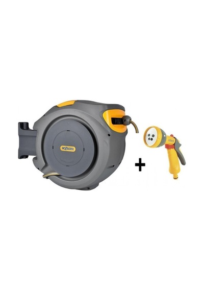 Hozelock 2401-3460H  20 M Hortum Toplama Makara Seti + 2669H Multi Sprey 5 Ayarlı