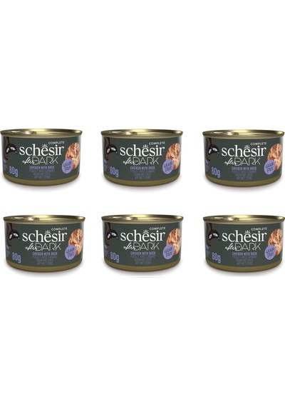 Schesir After Dark Parça Etli Tavuklu Ve Ördekli Konserve 80 Gr. X 6 Adet