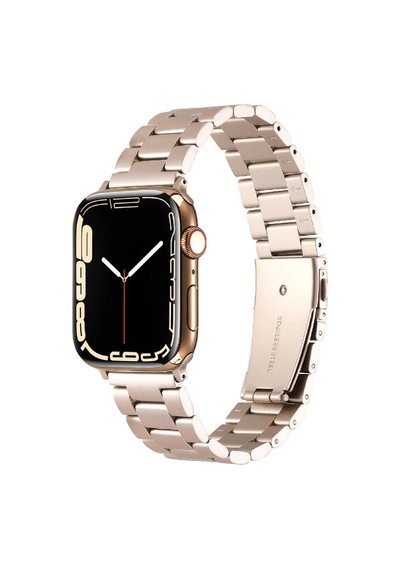 Ekılıf - Apple Uyumlu  Watch 38mm - Kordon Metal Kordon Krd-93 - Starlight